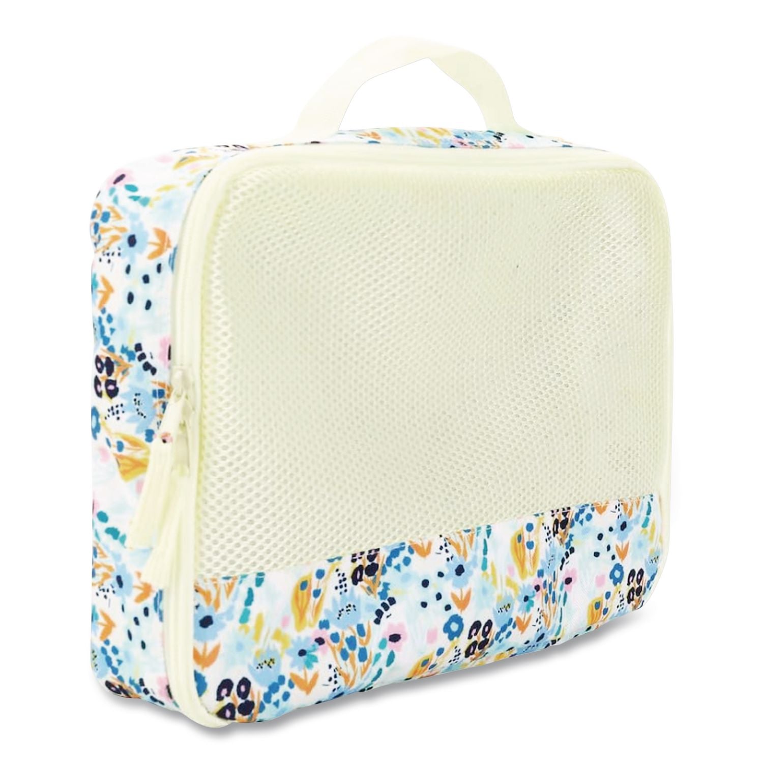 Floral Print Four-Piece Packing Cube Set, Assorted Sizes