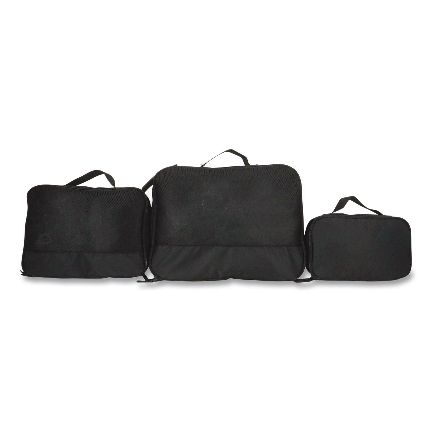 Four-Piece Packing Cube Set, Assorted Sizes, Black