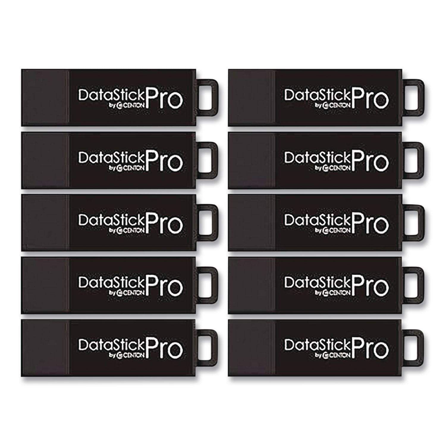 Datastick Pro USB 3.2 Type A Flash Drive, 256 GB, Black, 10/Pack