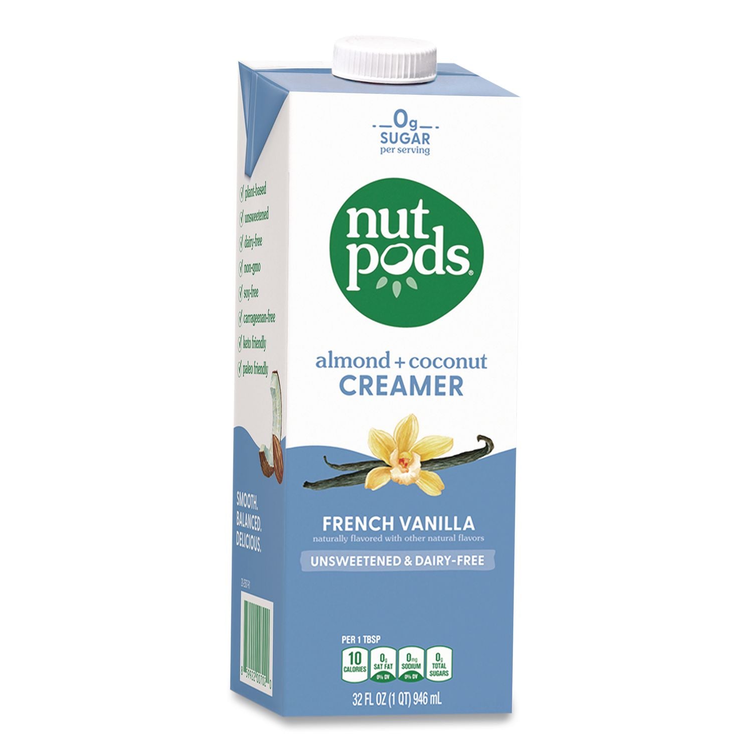 French Vanilla Dairy-Free Liquid Creamer, 32 Oz Carton