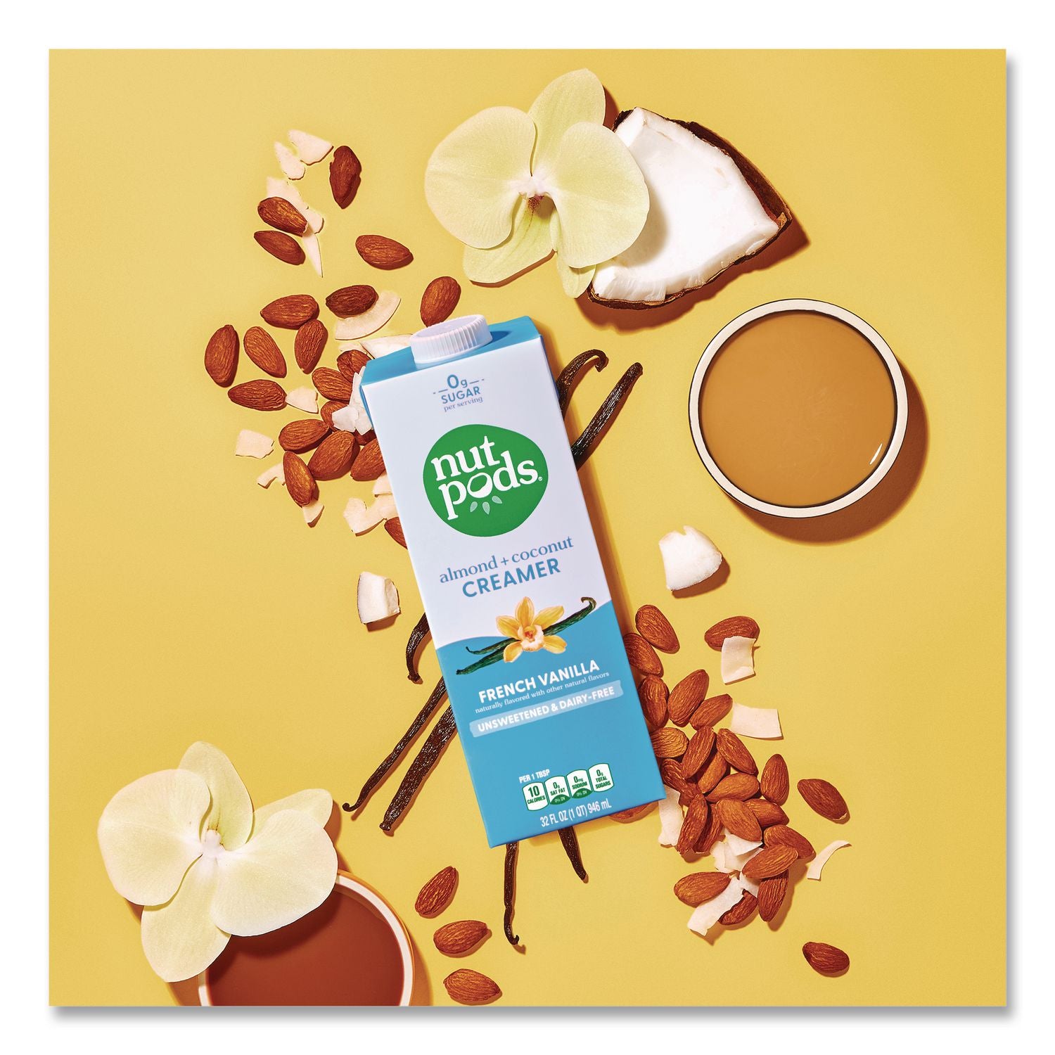 French Vanilla Dairy-Free Liquid Creamer, 32 Oz Carton