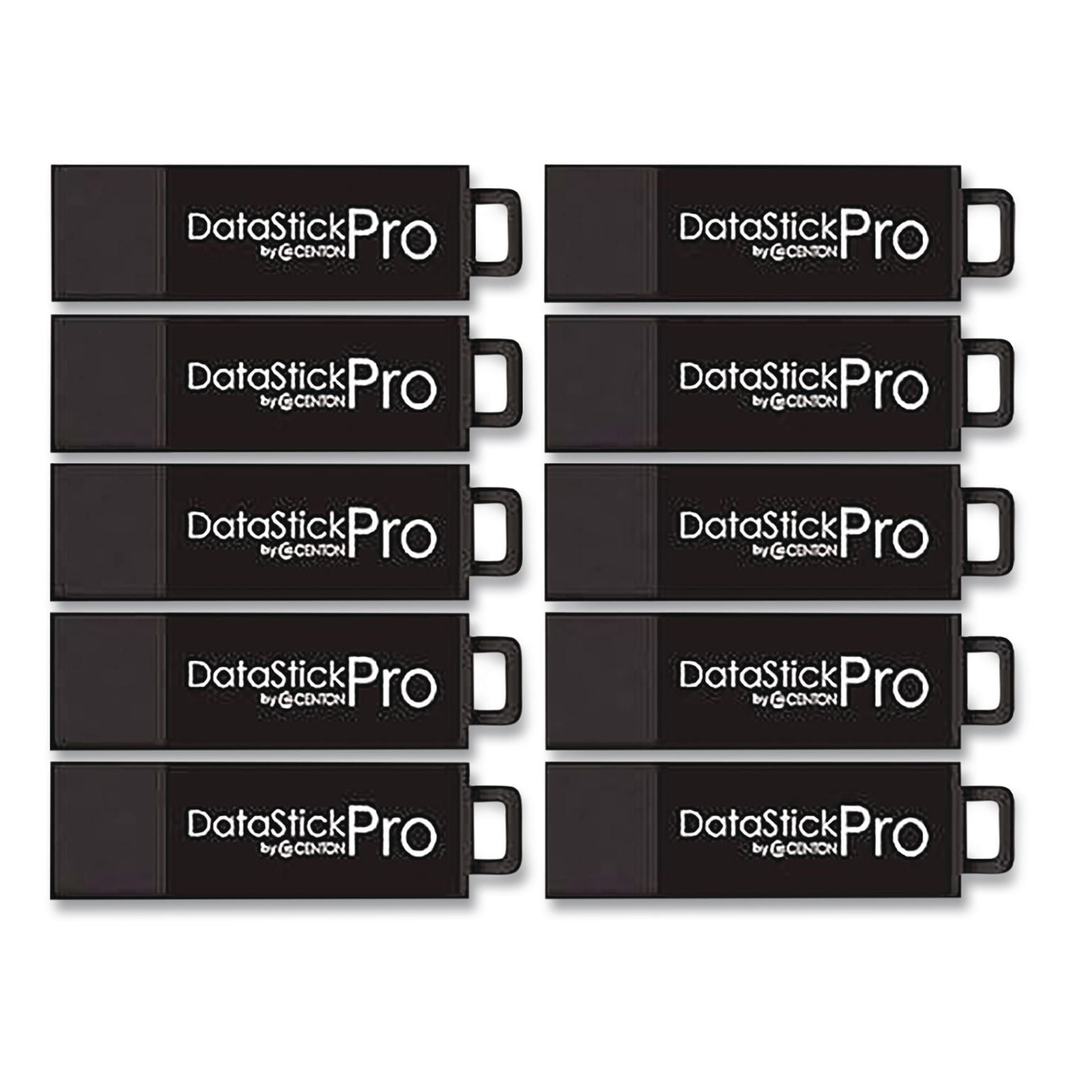 Datastick Pro USB 3.2 Type A Flash Drive, 8 GB, Black, 10/Pack