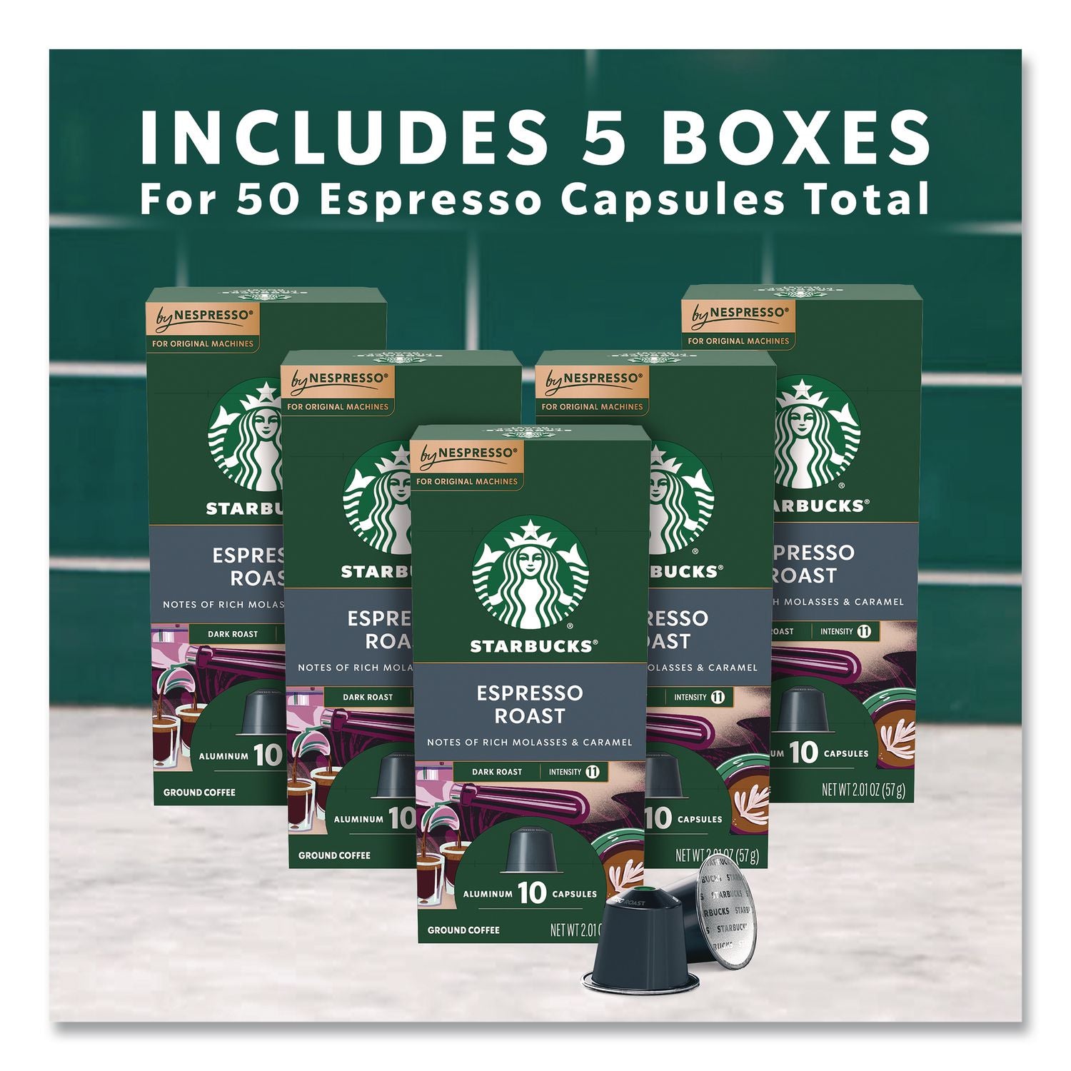 Espresso Roast Original Pod, 10/Pack, 5 Packs/Box
