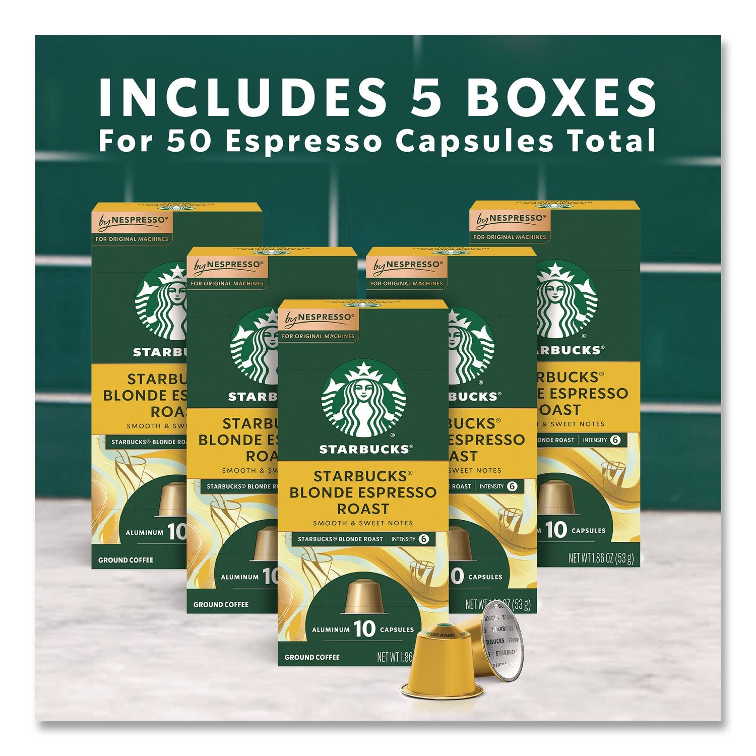 Blonde Espresso Roast Original Pod, 10/Pack, 5 Packs/Box