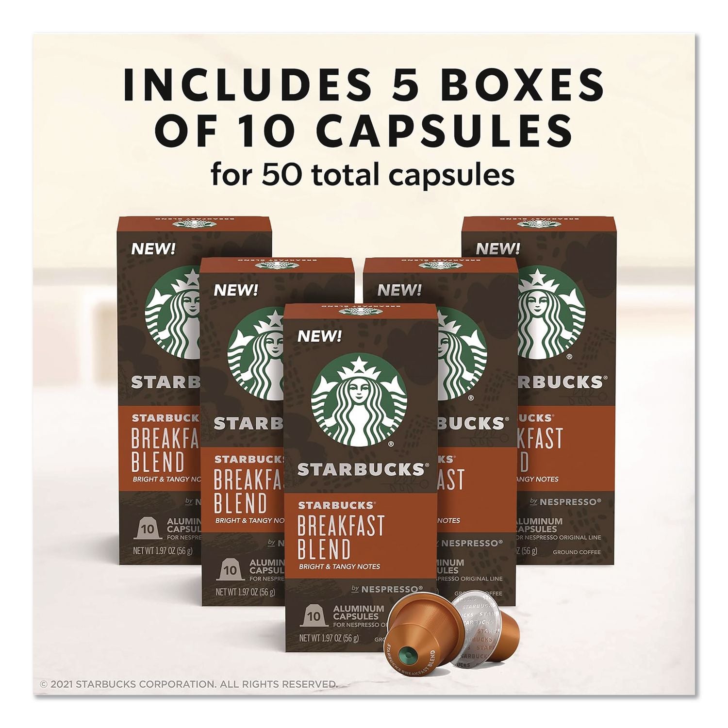 Breakfast Blend Original Pod, 10/Pack, 5 Packs/Box