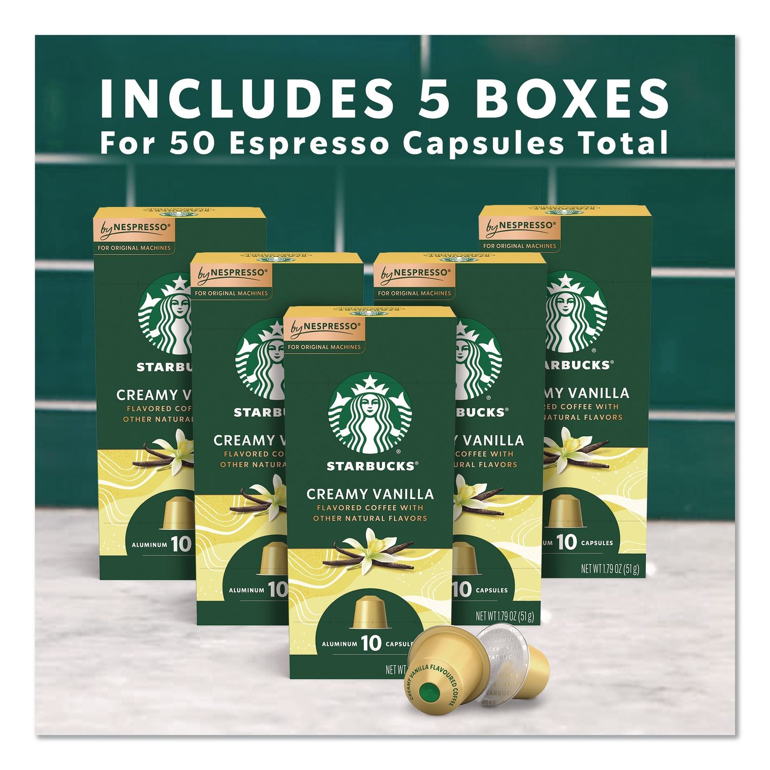 Creamy Vanilla Original Pod, 10/Pack, 5 Packs/Box