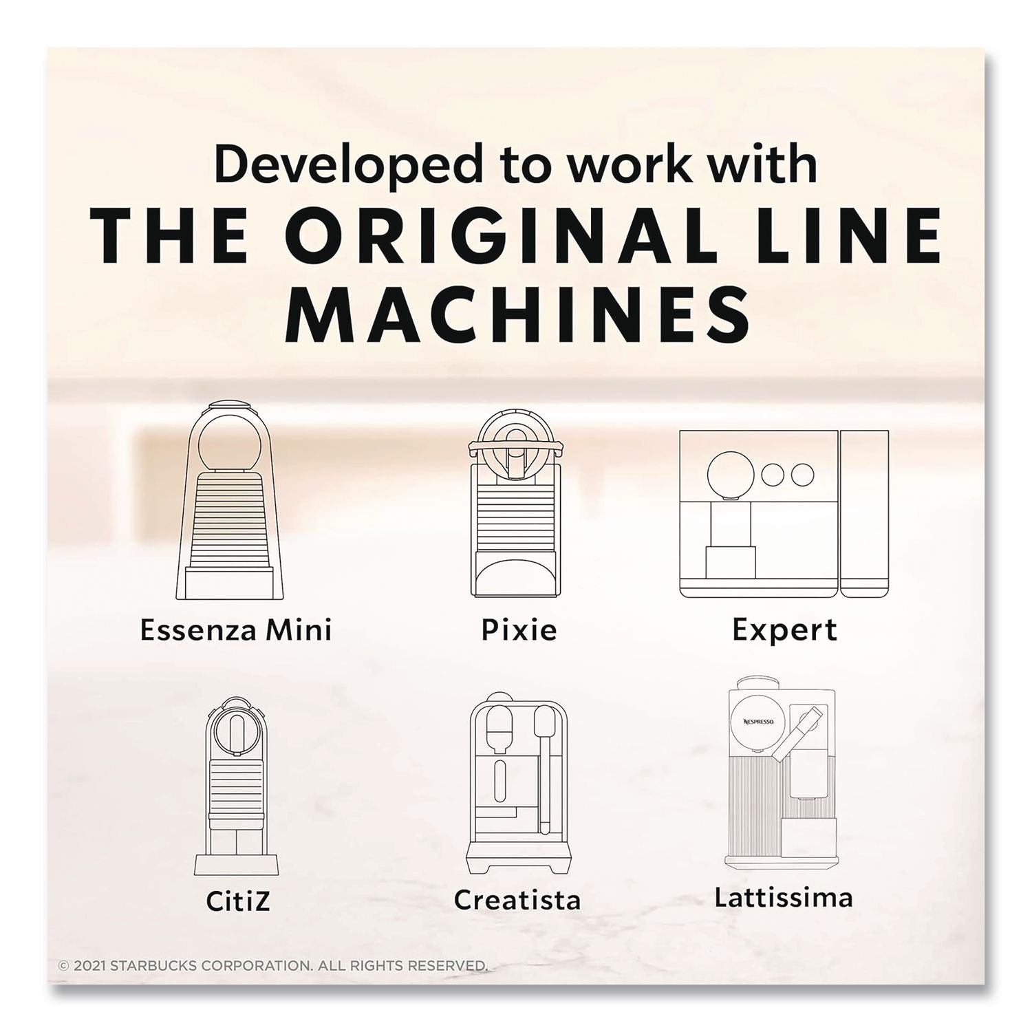 Original Line Variety Pack, Blonde Espresso/Columbia/House Blend/Pike Place Original Pods, 50/Box