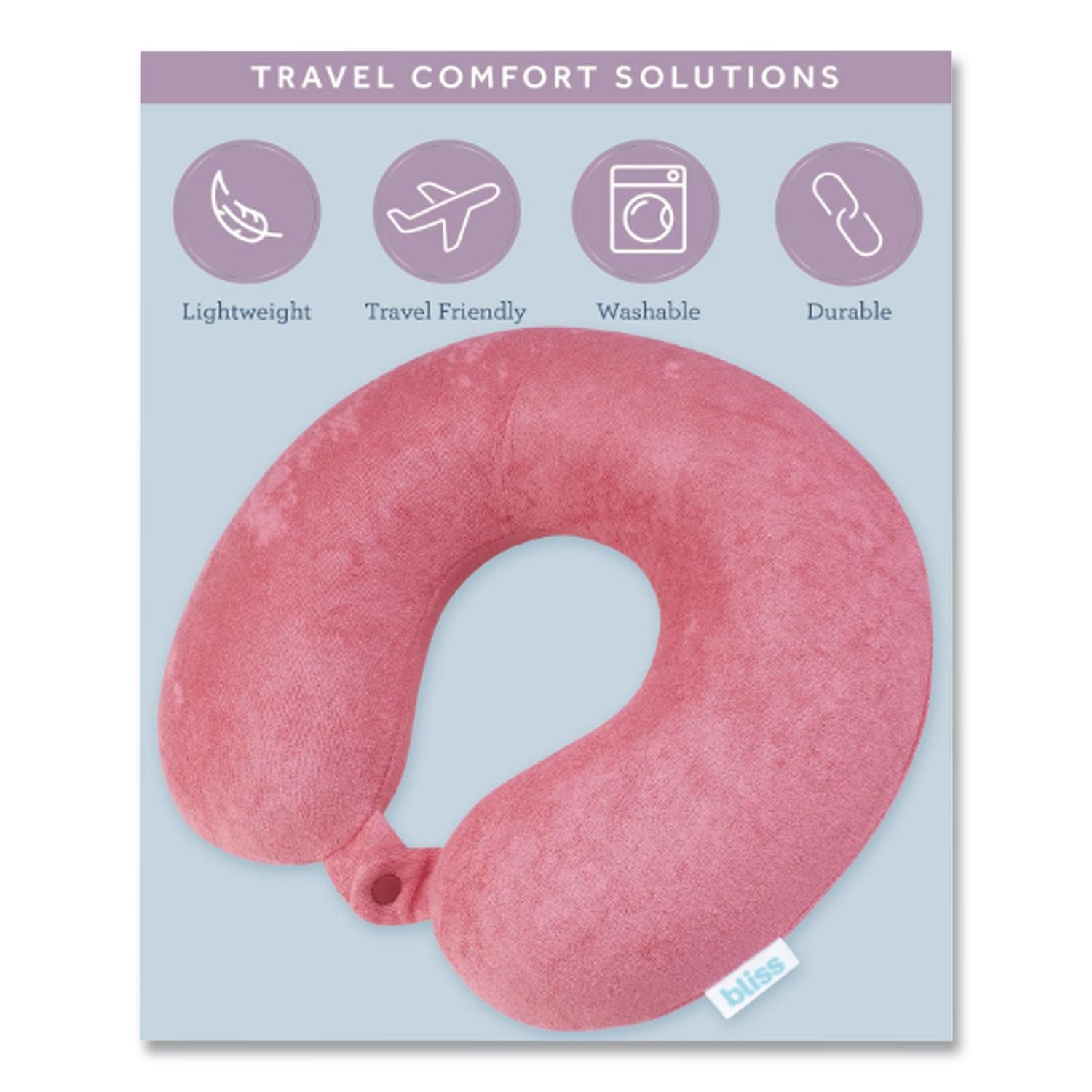 Terry Cloth Neck Pillow, Red