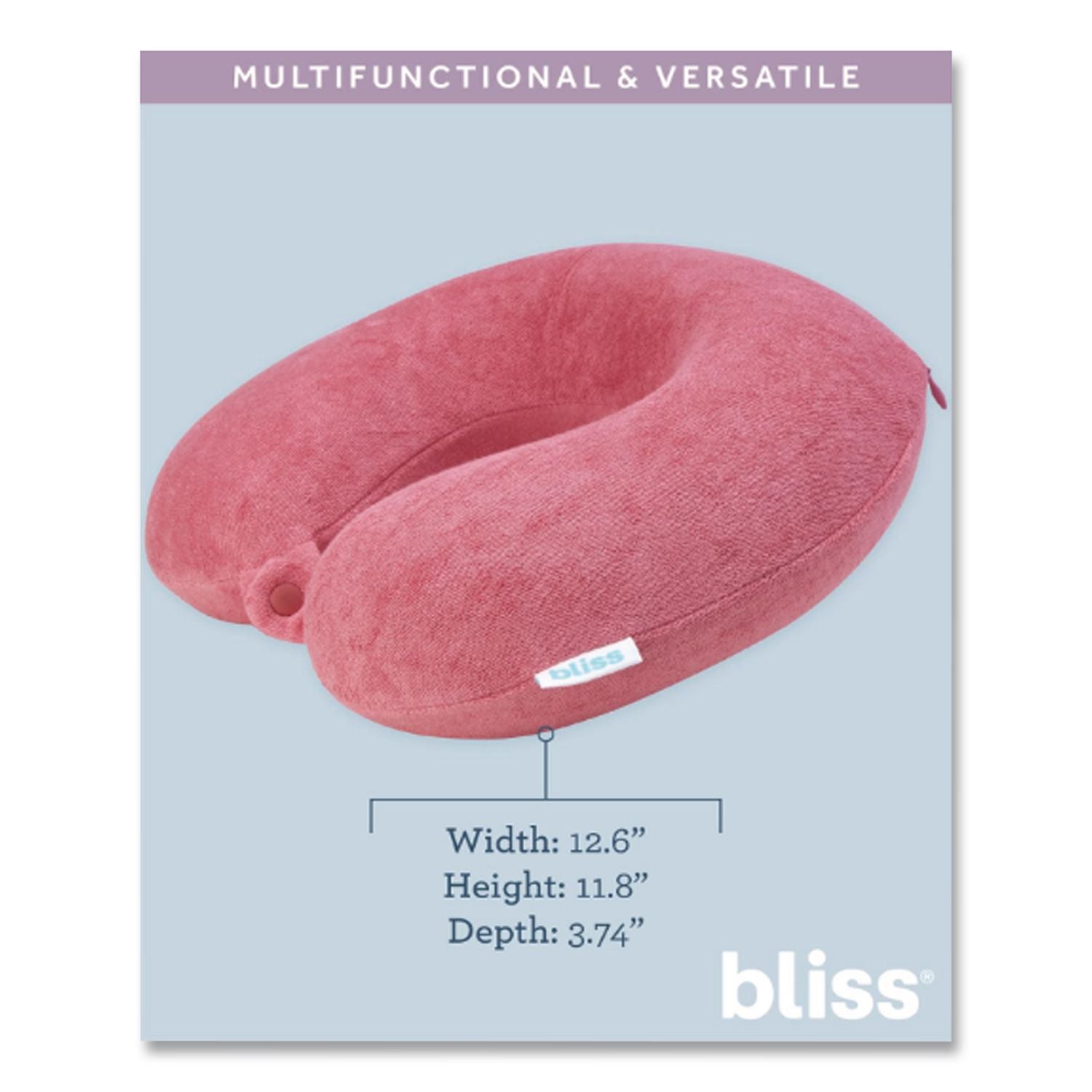 Terry Cloth Neck Pillow, Red