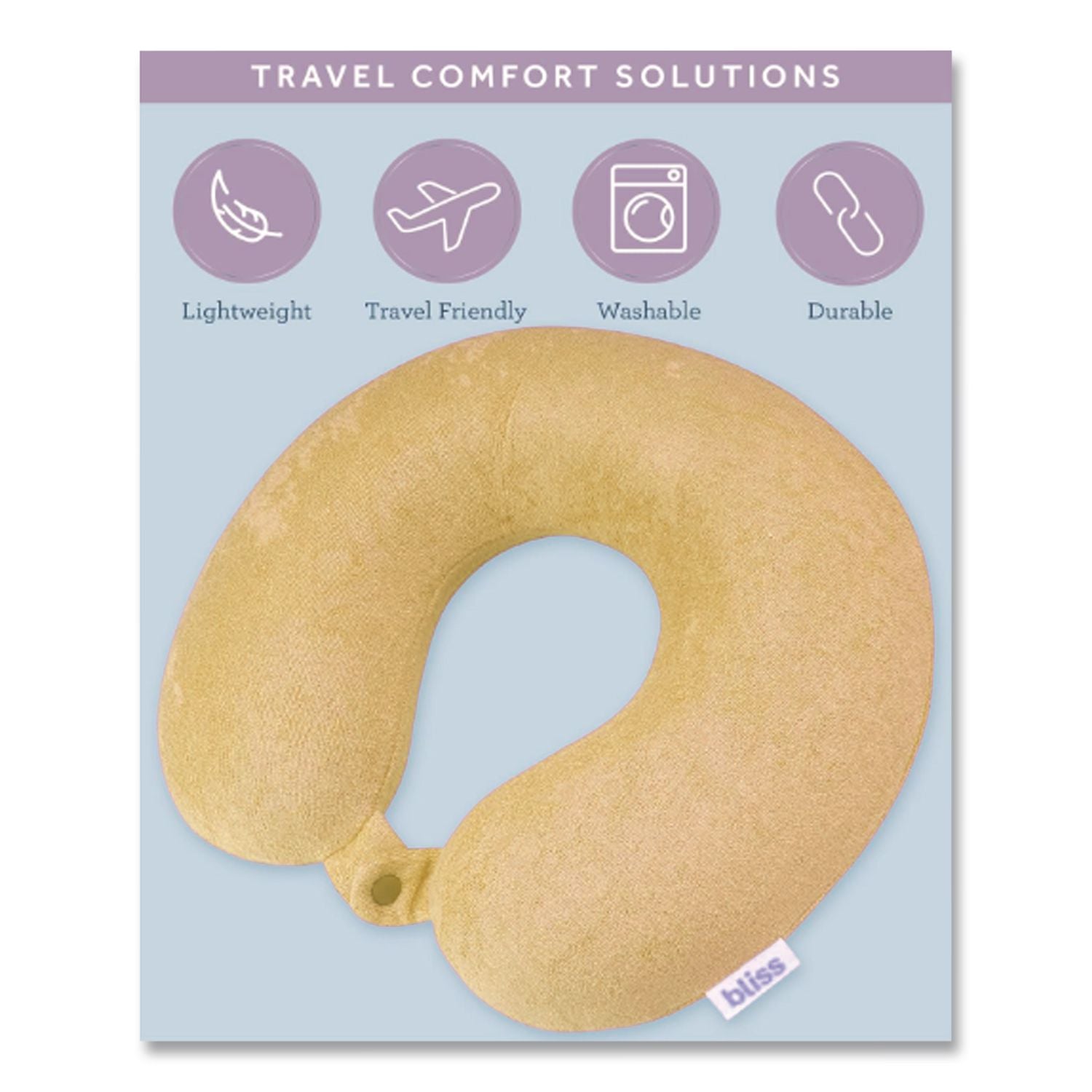 Terry Cloth Neck Pillow, Orange