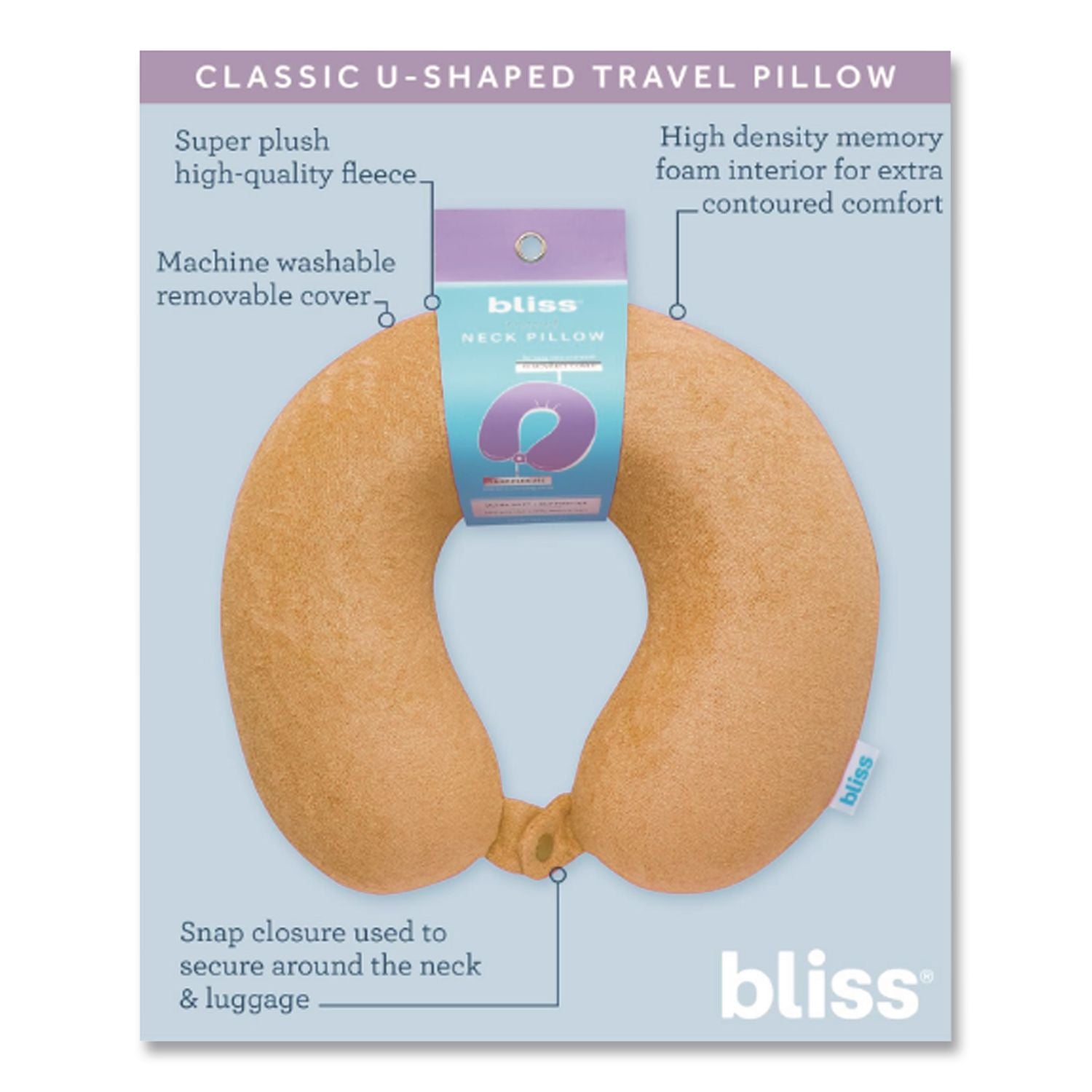 Terry Cloth Neck Pillow, Orange