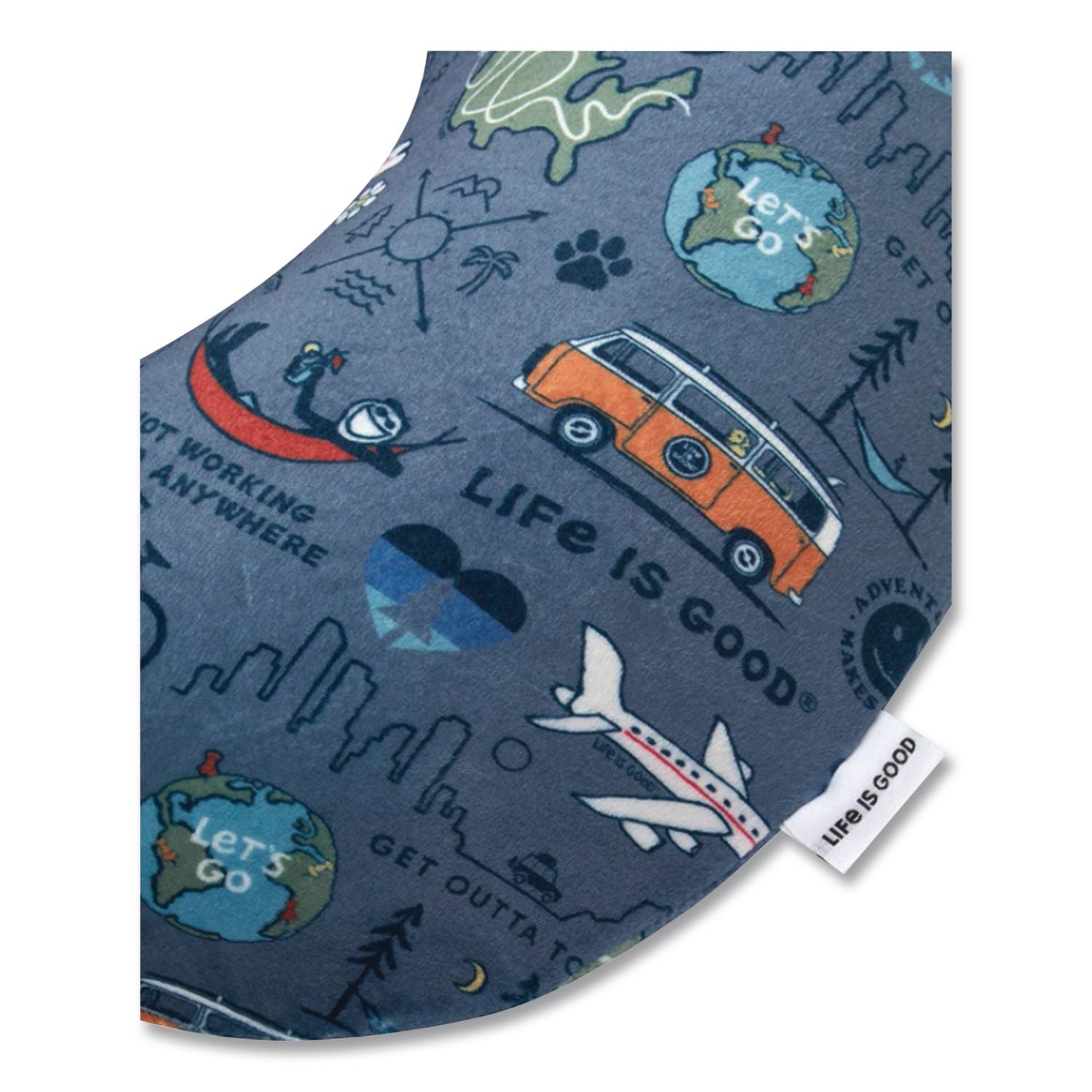Neck Pillow, Multicolor Travel Print