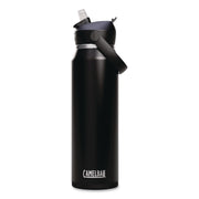 Thrive Flipstraw Stainless Steel Vacuum Insulated Water Bottle, 32 Oz, Black