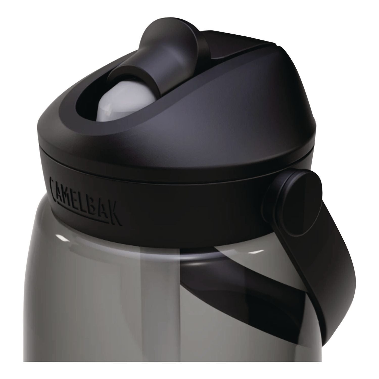 Thrive Flipstraw Plastic Water Bottle, 32 Oz, Charcoal