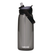 Thrive Flipstraw Plastic Water Bottle, 32 Oz, Charcoal