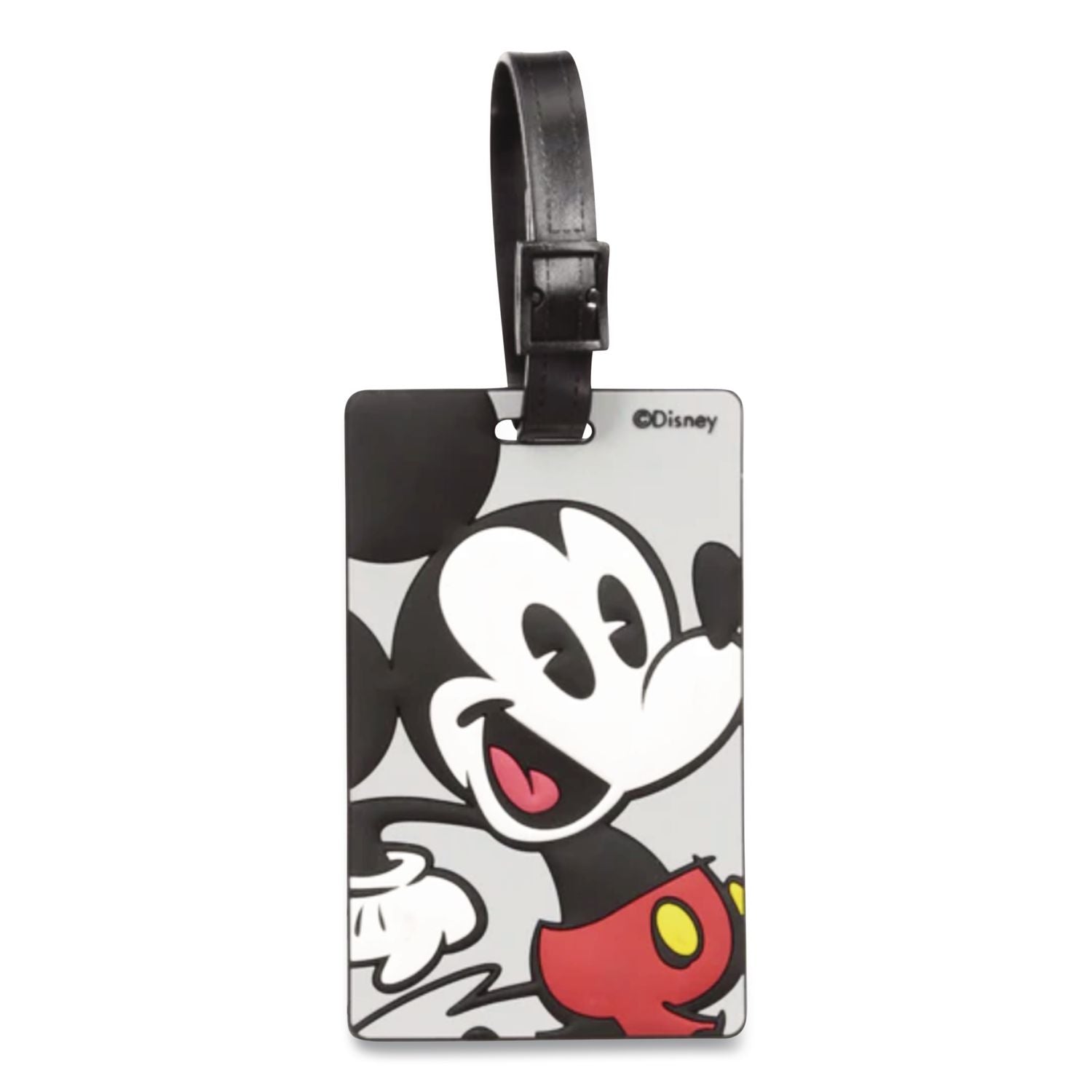 Disney Character Luggage Tag, Mickey Mouse Rectangular, Rubber, Multicolor