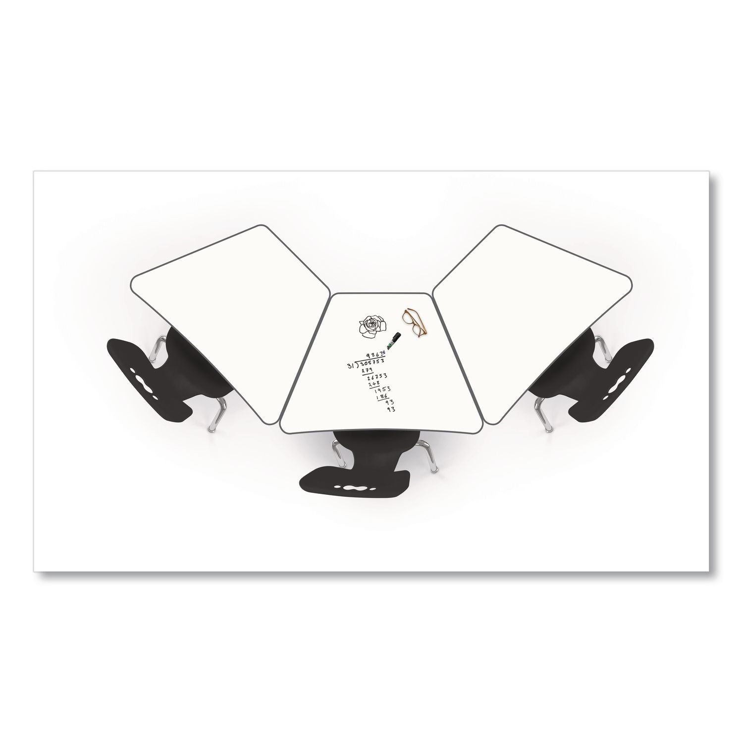 Hierarchy Beam Desk, 34.4" X 24" X 18" To 29", White Porcelain Steel With Platinum Legs, Ships In Two Boxes (Worksurface/Legs)