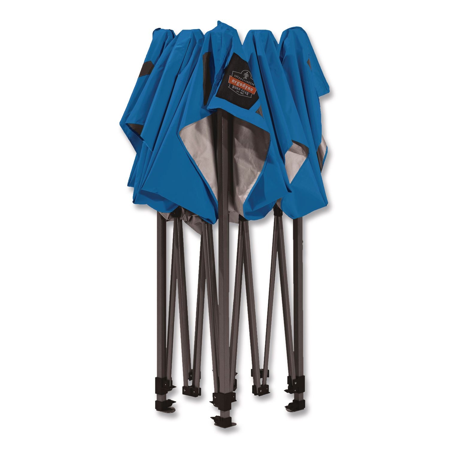 SHAX 6002 Heavy-Duty Pop-Up Tent, 10 Ft X 10 Ft, Polyester/Steel, Blue