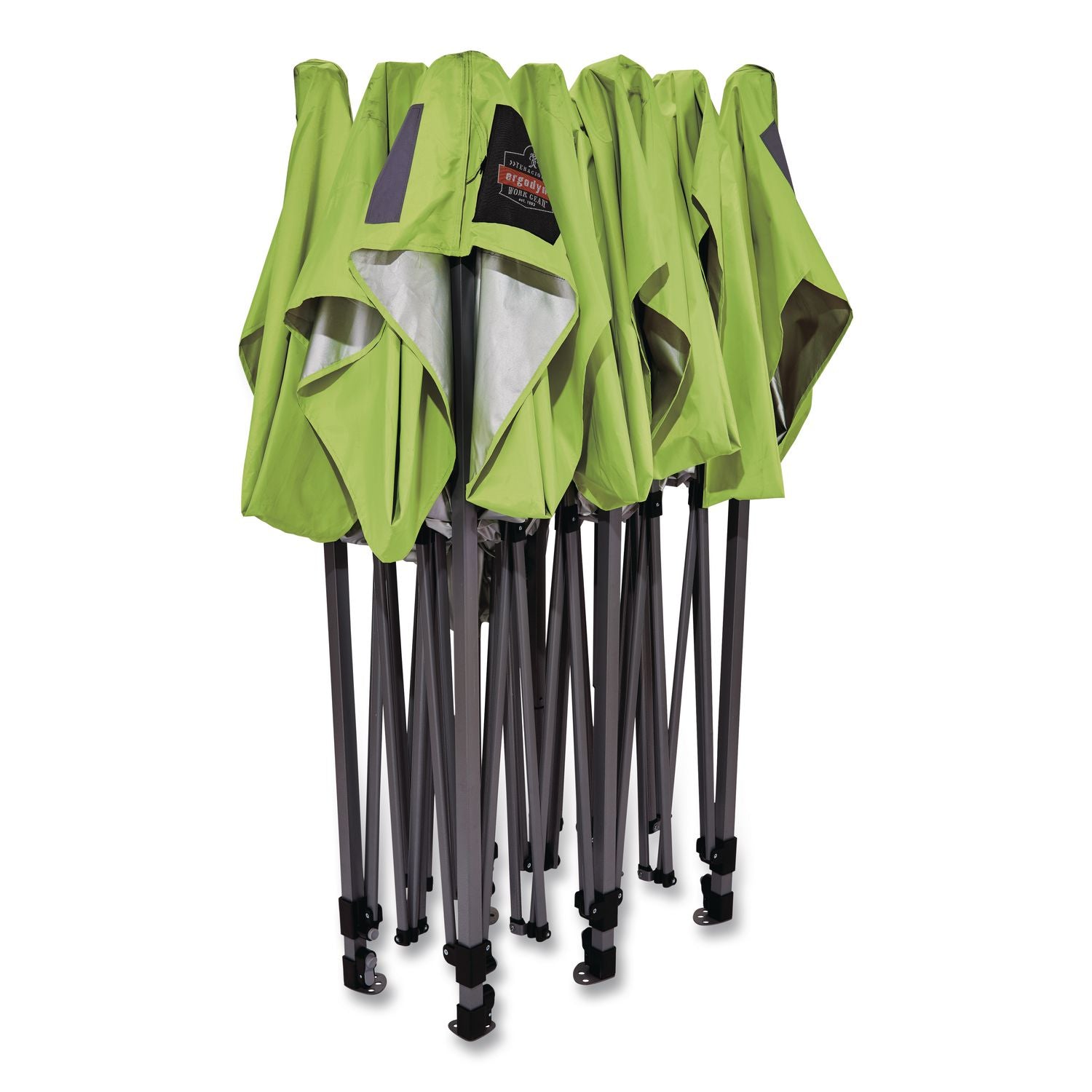 SHAX 6004 Heavy-Duty Pop-Up Tent, 10 Ft X 20 Ft X 10 Ft, Polyester/Steel, Lime