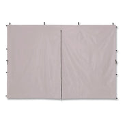 SHAX 6196 Pop-Up Tent Sidewall With Zippered Door, 10 Ft X10 Ft, Polyester, White
