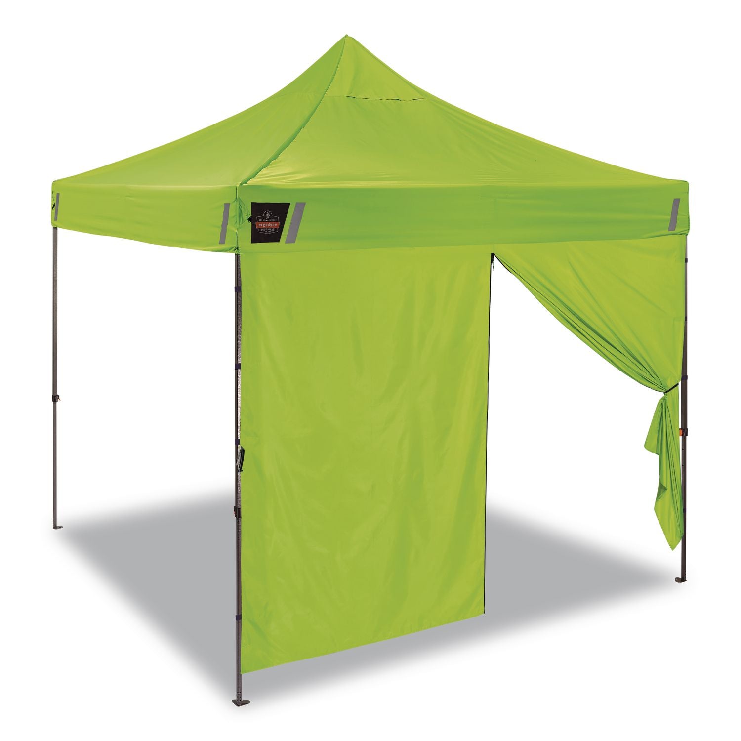 SHAX 6196 Pop-Up Tent Sidewall With Zippered Door, 10 Ft X10 Ft, Polyester, Lime