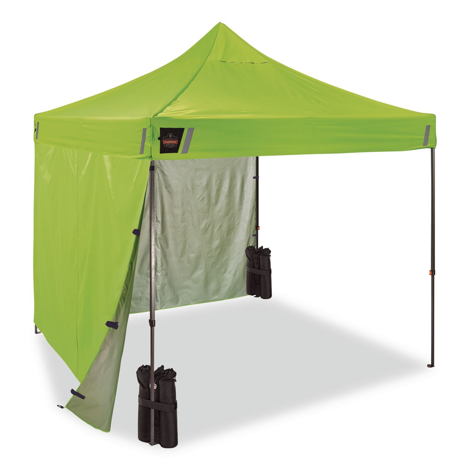 SHAX 6055 Heavy-Duty Pop-Up Tent Kit - Solid Sidewalls, Single Skin, 10 Ft X 10 Ft, Polyester/Steel, Lime