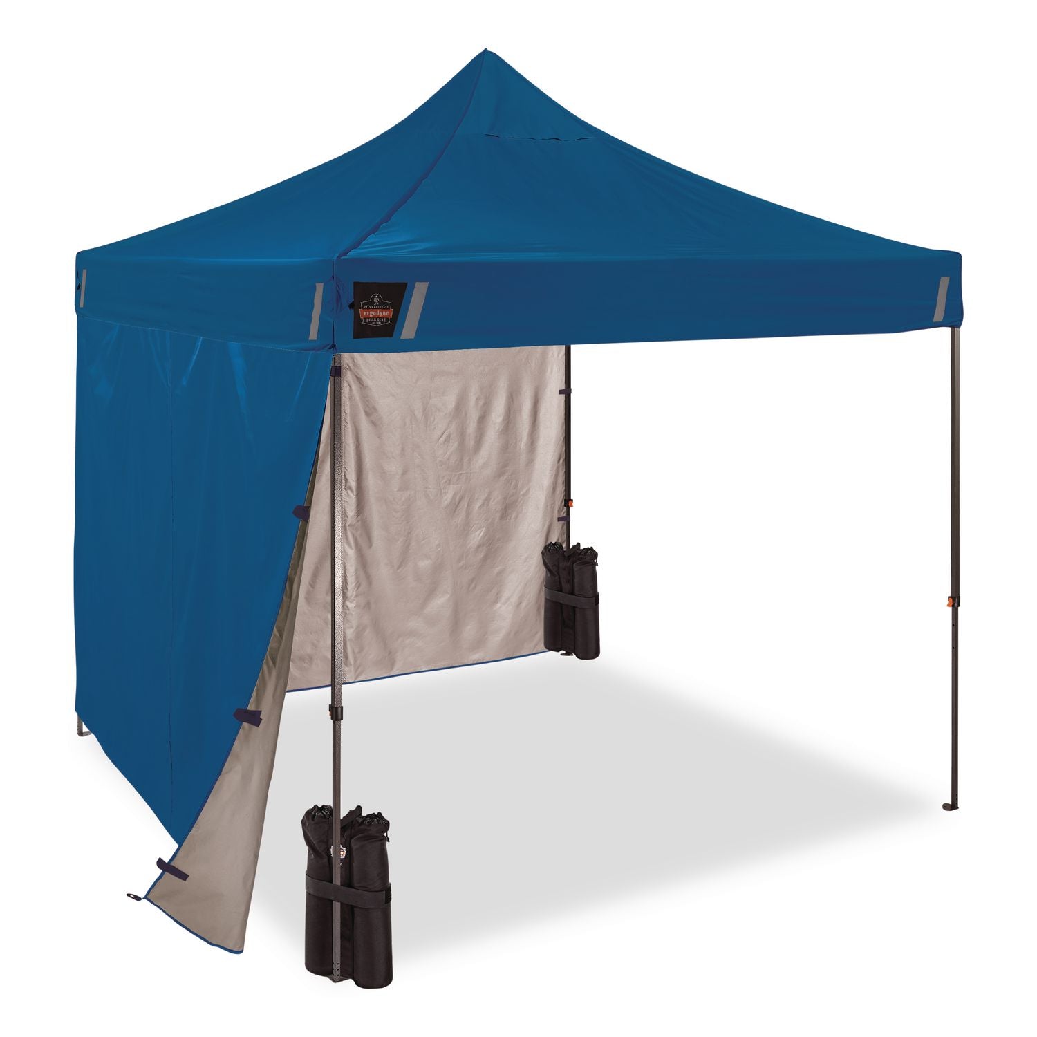 SHAX 6055 Heavy-Duty Pop-Up Tent Kit - Solid Sidewalls, Single Skin, 10 Ft X10 Ft, Polyester/Steel, Blue