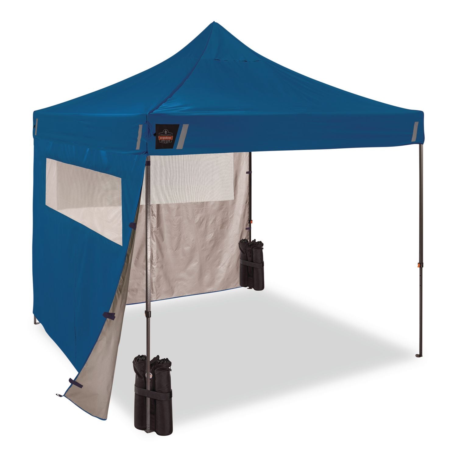 SHAX 6056 Heavy-Duty Pop-Up Tent Kit - Mesh Windows, Single Skin, 10 Ft X 10 Ft, Polyester/Steel, Blue