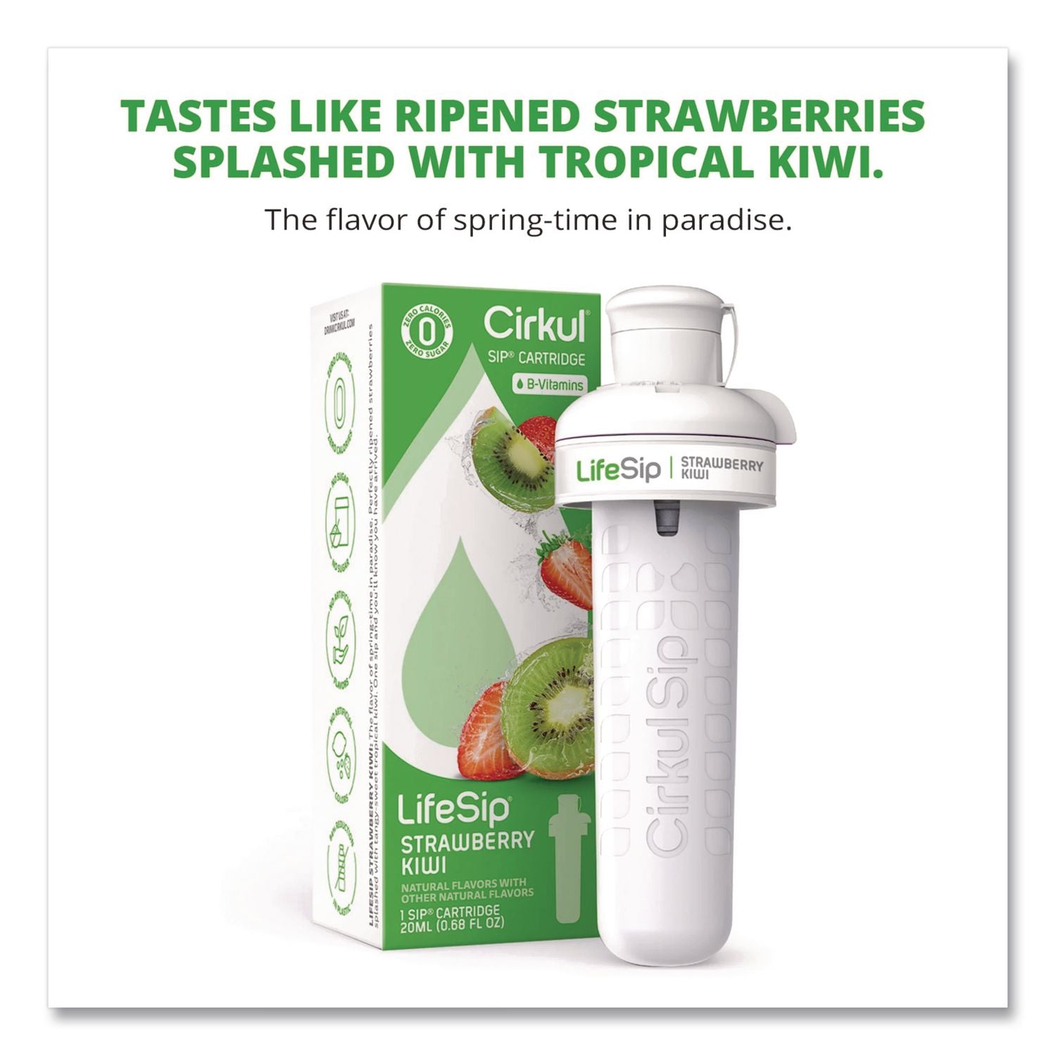 Lifesip Flavor Cartridge, Sugar-Free Strawberry Kiwi