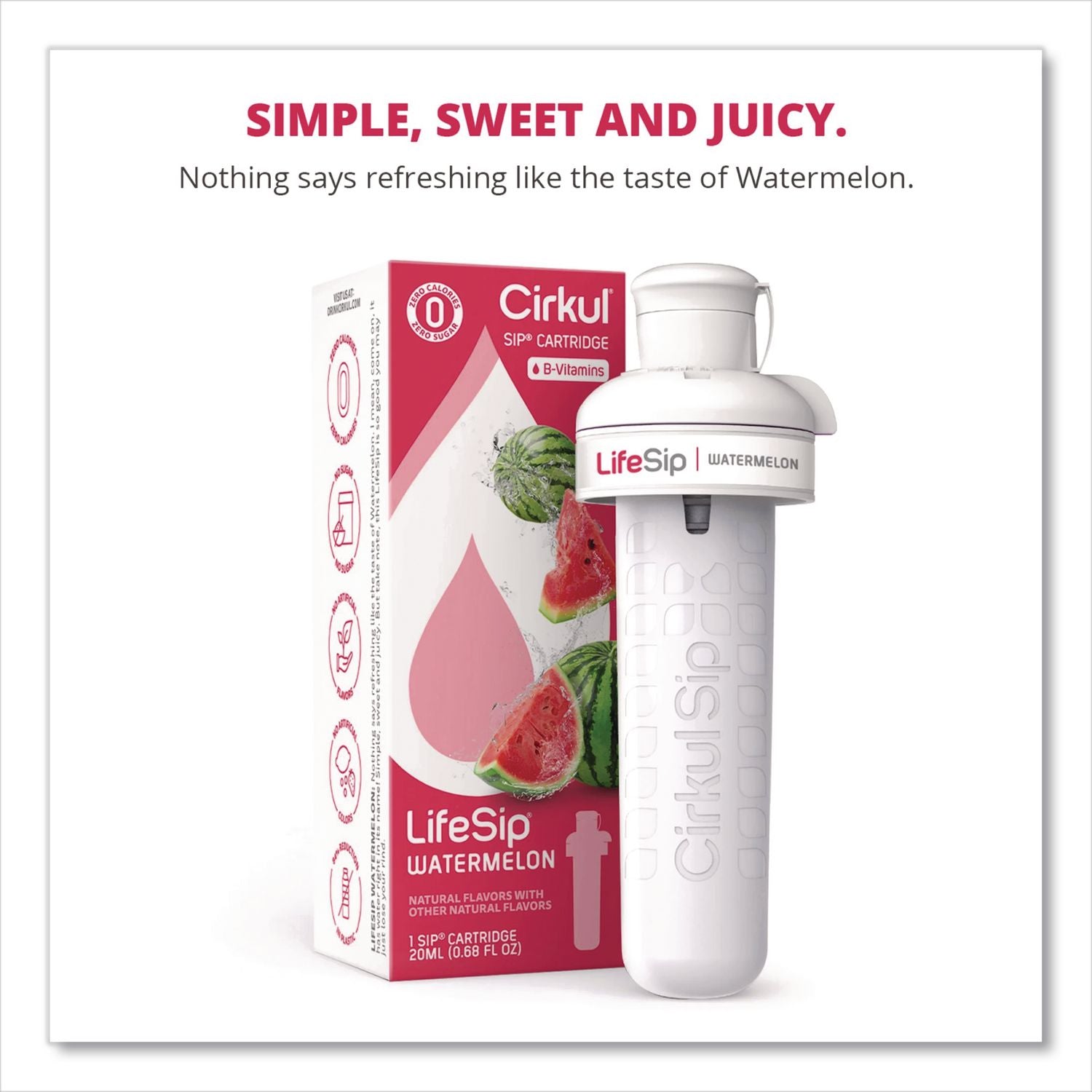 Lifesip Flavor Cartridge, Sugar-Free Watermelon