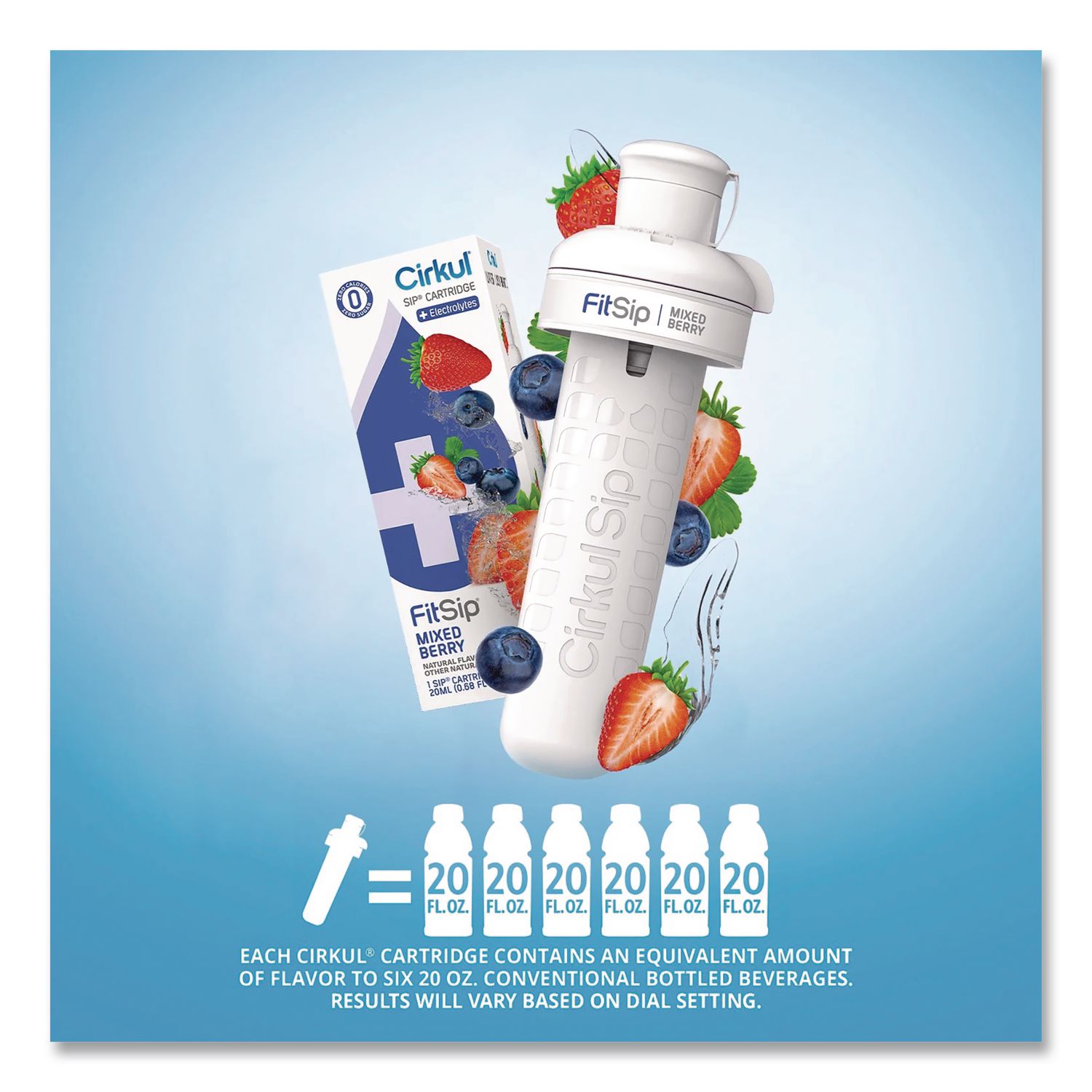 Fitsip Flavor Cartridge, Sugar-Free Mixed Berry