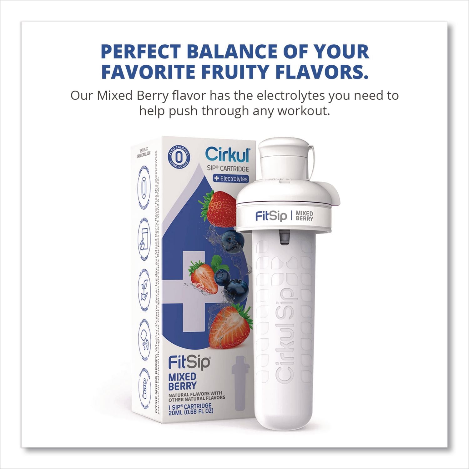 Fitsip Flavor Cartridge, Sugar-Free Mixed Berry