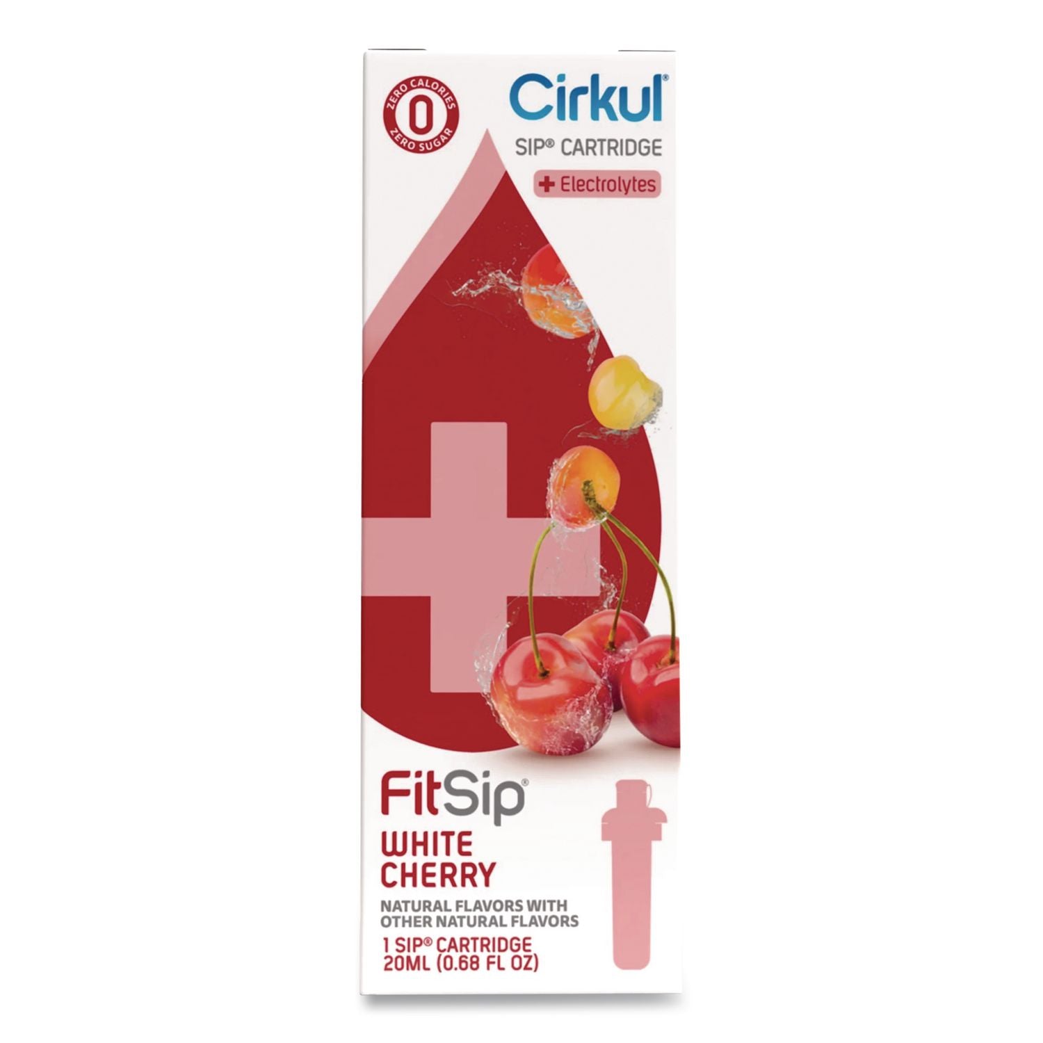 Fitsip Flavor Cartridge, Sugar-Free White Cherry