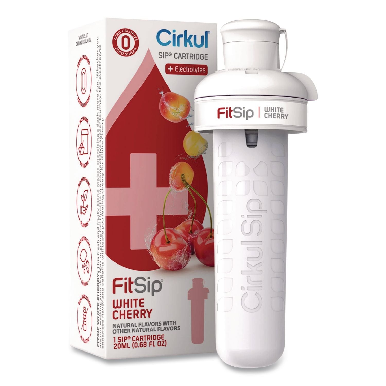 Fitsip Flavor Cartridge, Sugar-Free White Cherry