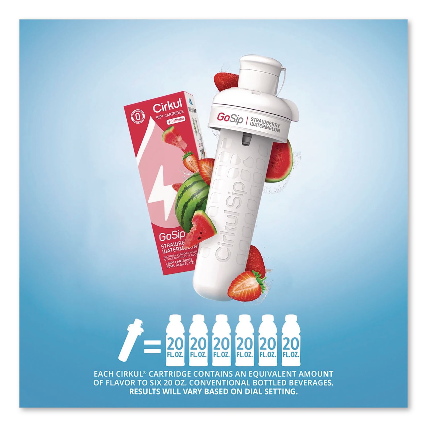 Gosip Flavor Cartridge, Sugar-Free Strawberry Watermelon