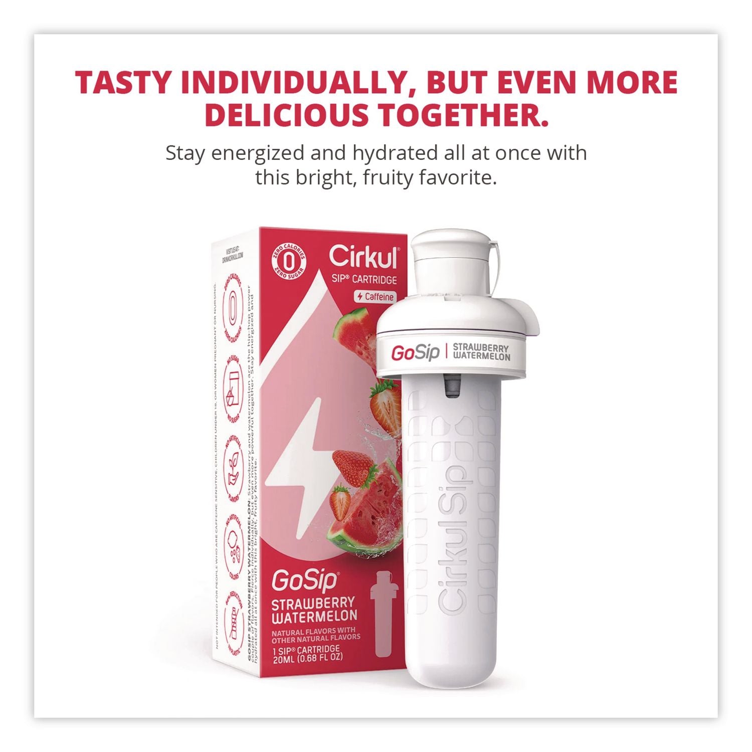 Gosip Flavor Cartridge, Sugar-Free Strawberry Watermelon