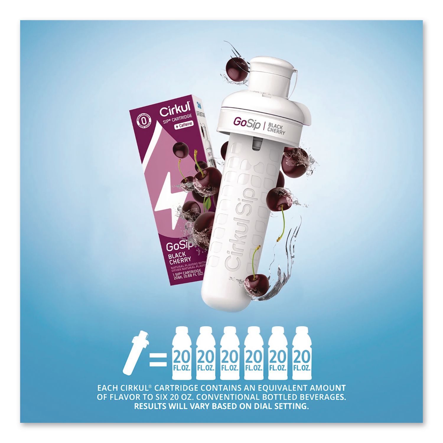 Gosip Flavor Cartridge, Sugar-Free Black Cherry