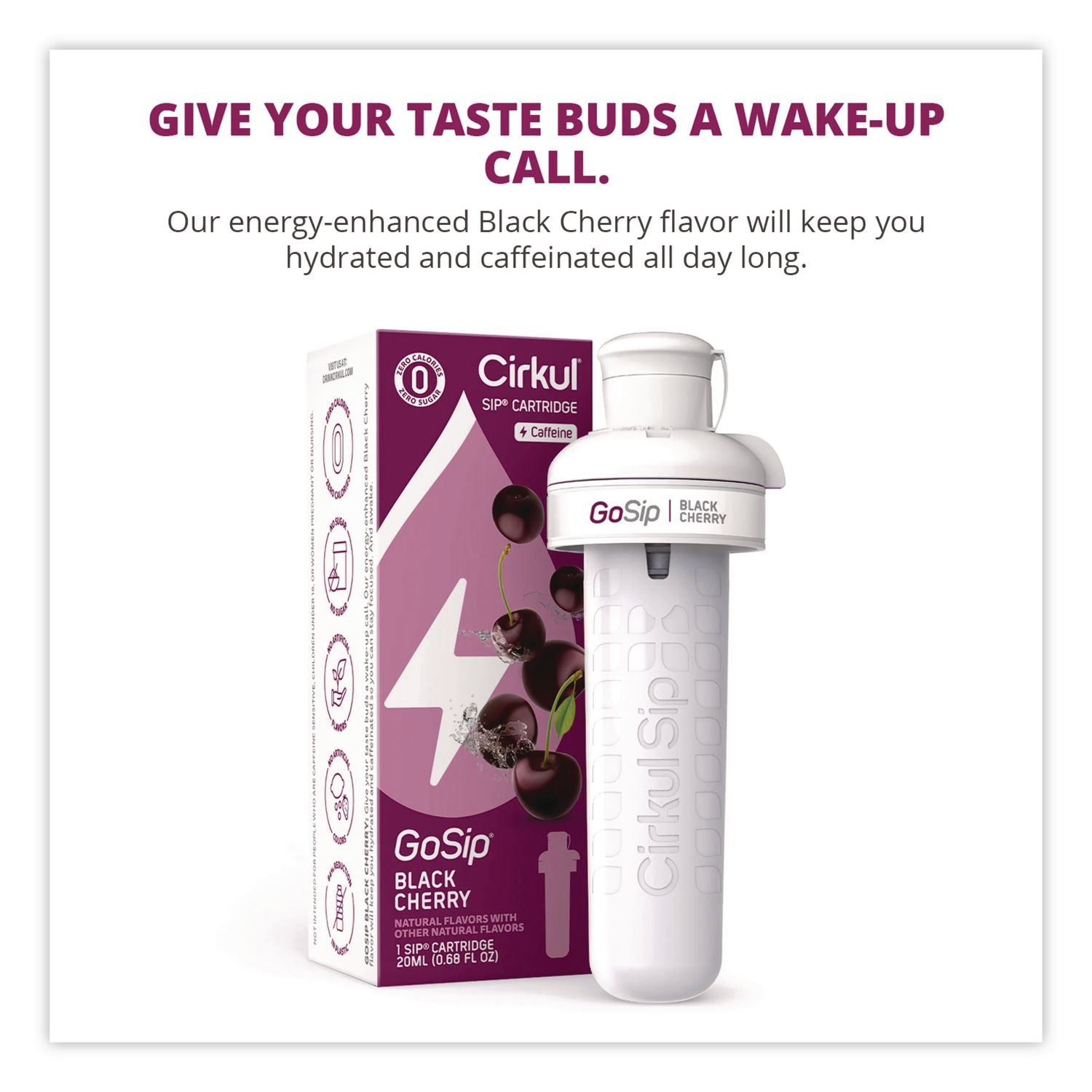 Gosip Flavor Cartridge, Sugar-Free Black Cherry
