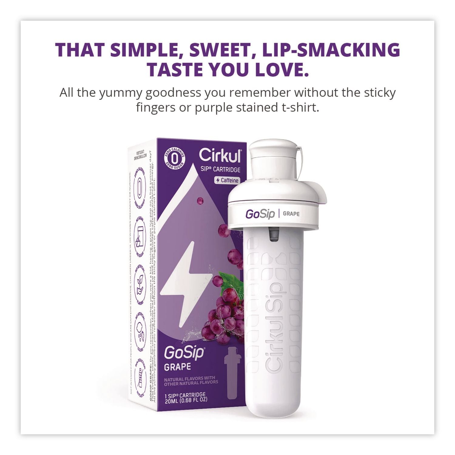 Gosip Flavor Cartridge, Sugar-Free Grape