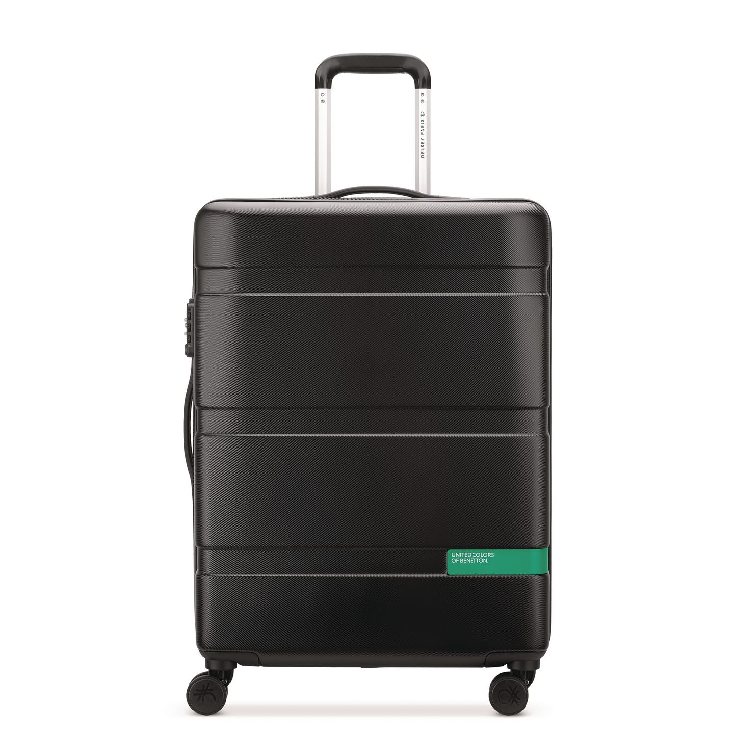 United Colors Of Benetton X DELSEY PARIS NOW! 23" Hardside Spinner, 18 X 11 X 26, Black