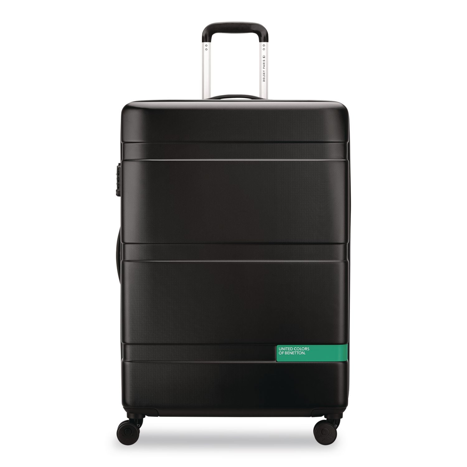 United Colors Of Benetton X DELSEY PARIS NOW! 27" Hardside Spinner Suitcase, 20 X 11.5 X 30, Black