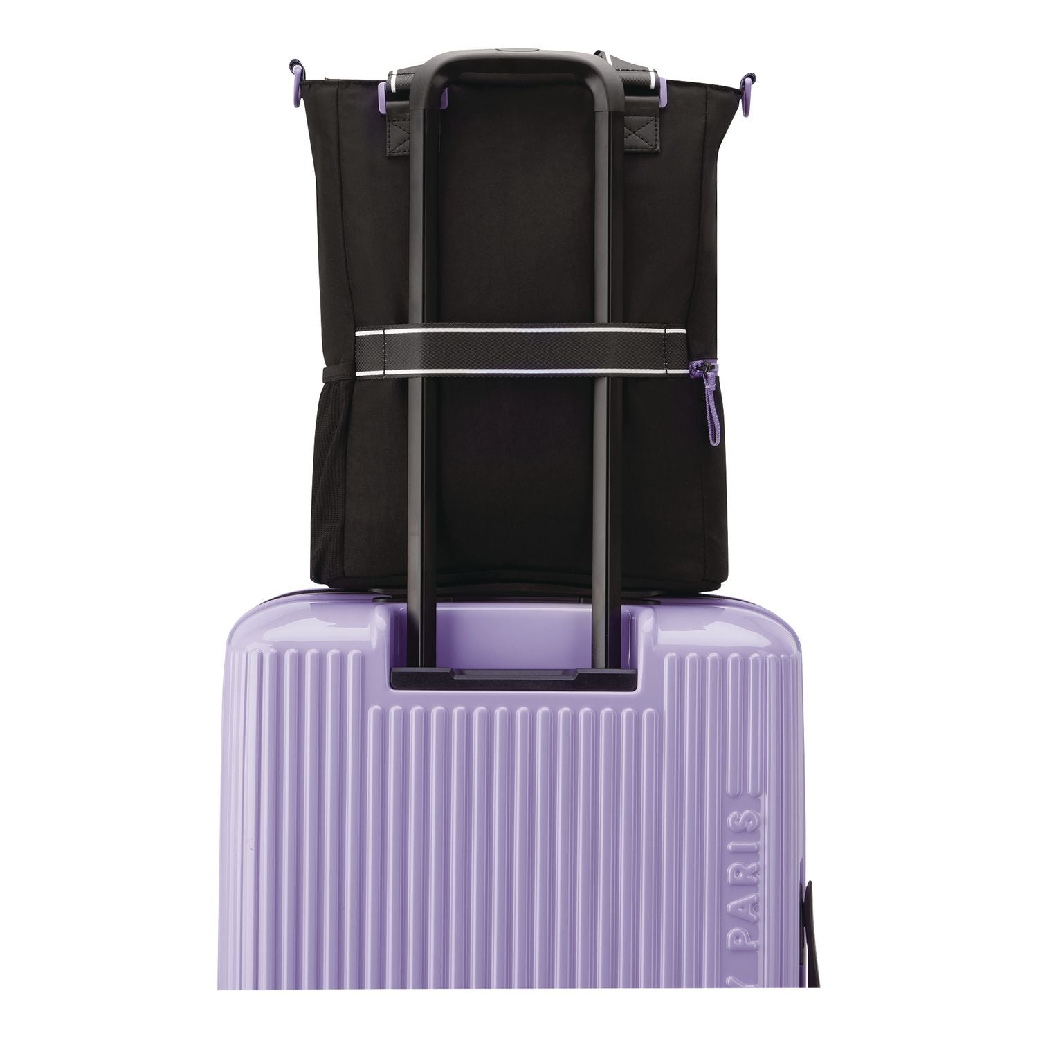 Florence By Mills Your Story Tote Bag, 15.6" Laptop Compartment, 12.5" X 4.75" X 14.25", Black/Purple