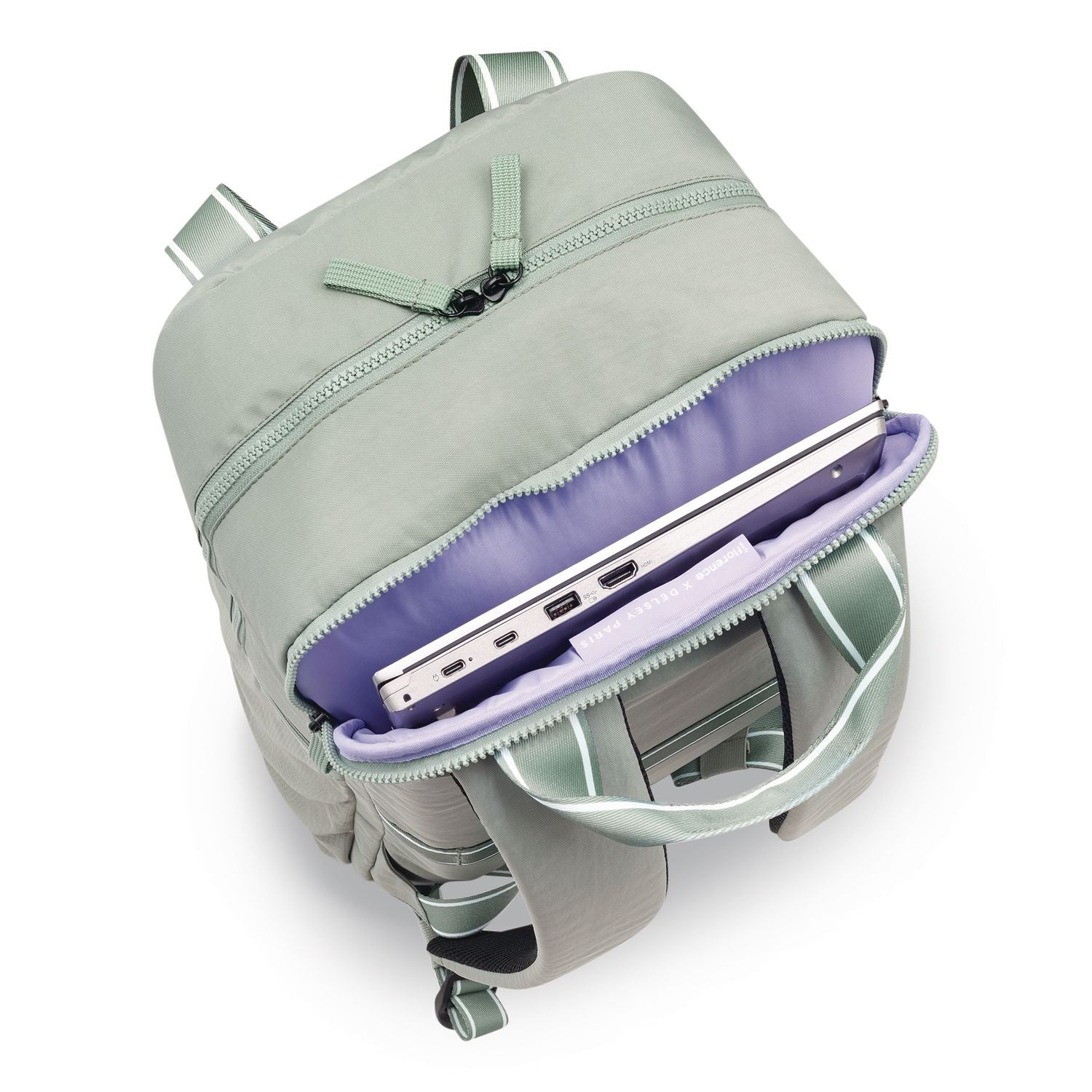 Florence By Mills Carefree Carry Laptop Backpack, Fits Devices Up To 16.9", 12.5 X 7.25 X 17.5, Sage