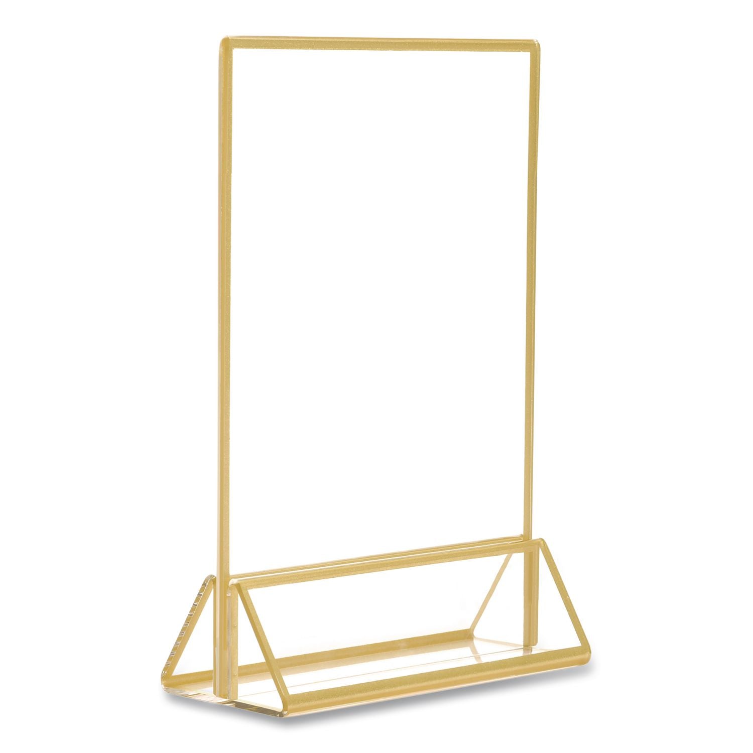 Acrylic Sign Holder With Gold Trim, 4 X 6 Insert