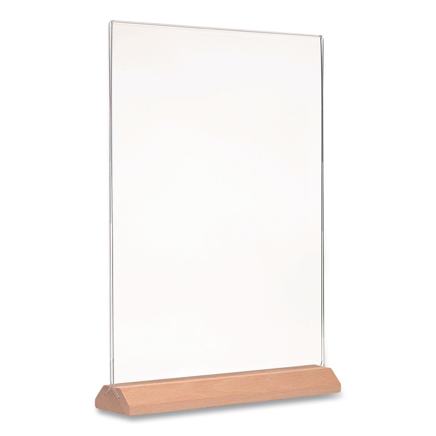 Acrylic Sign Holder With Wood Base, 8.5 X 11 Insert