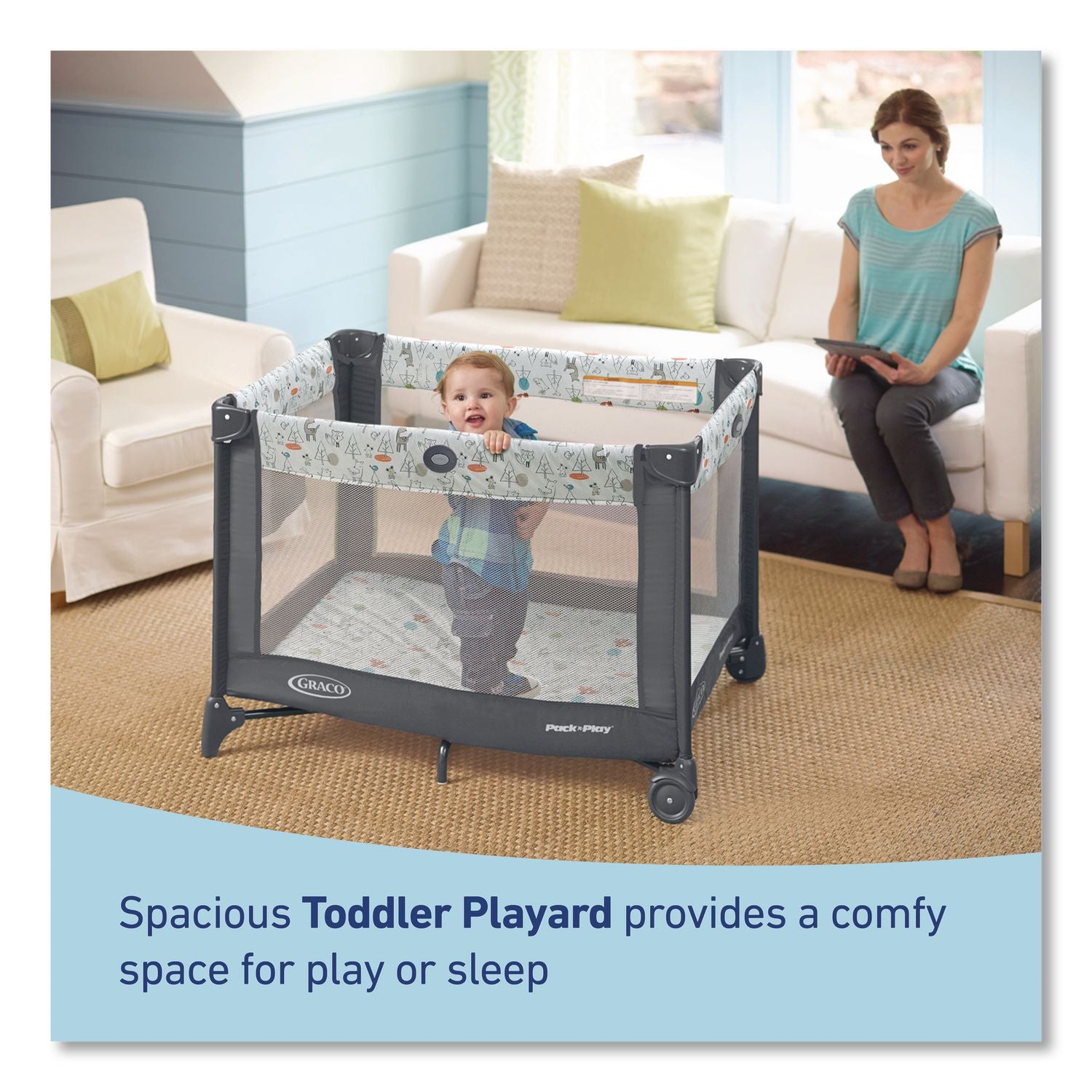 Pack 'N Play Portable Playard, Supports Up To 30 Lb, 18.25 X 39.5 X 29, Reign