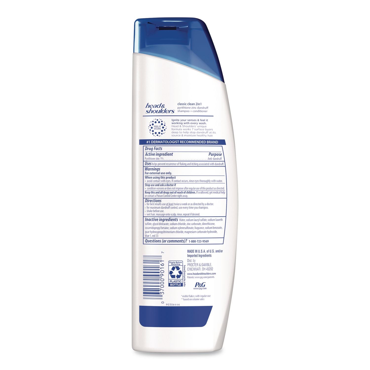 Classic Clean 2 In 1 Dandruff Shampoo And Conditioner, Classic Clean Scent, 8.45 Oz
