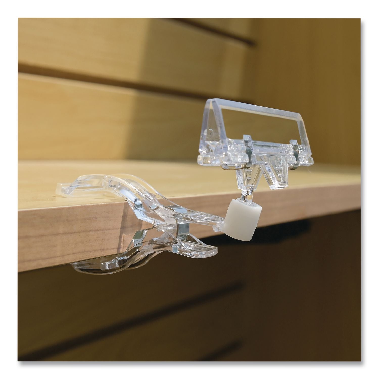 Sign Holder Clips, Clear, 10/Pack