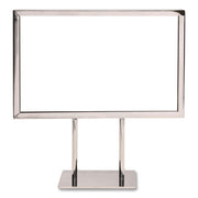 Metal Countertop Sign Holder, 7 X 11 Insert, Silver