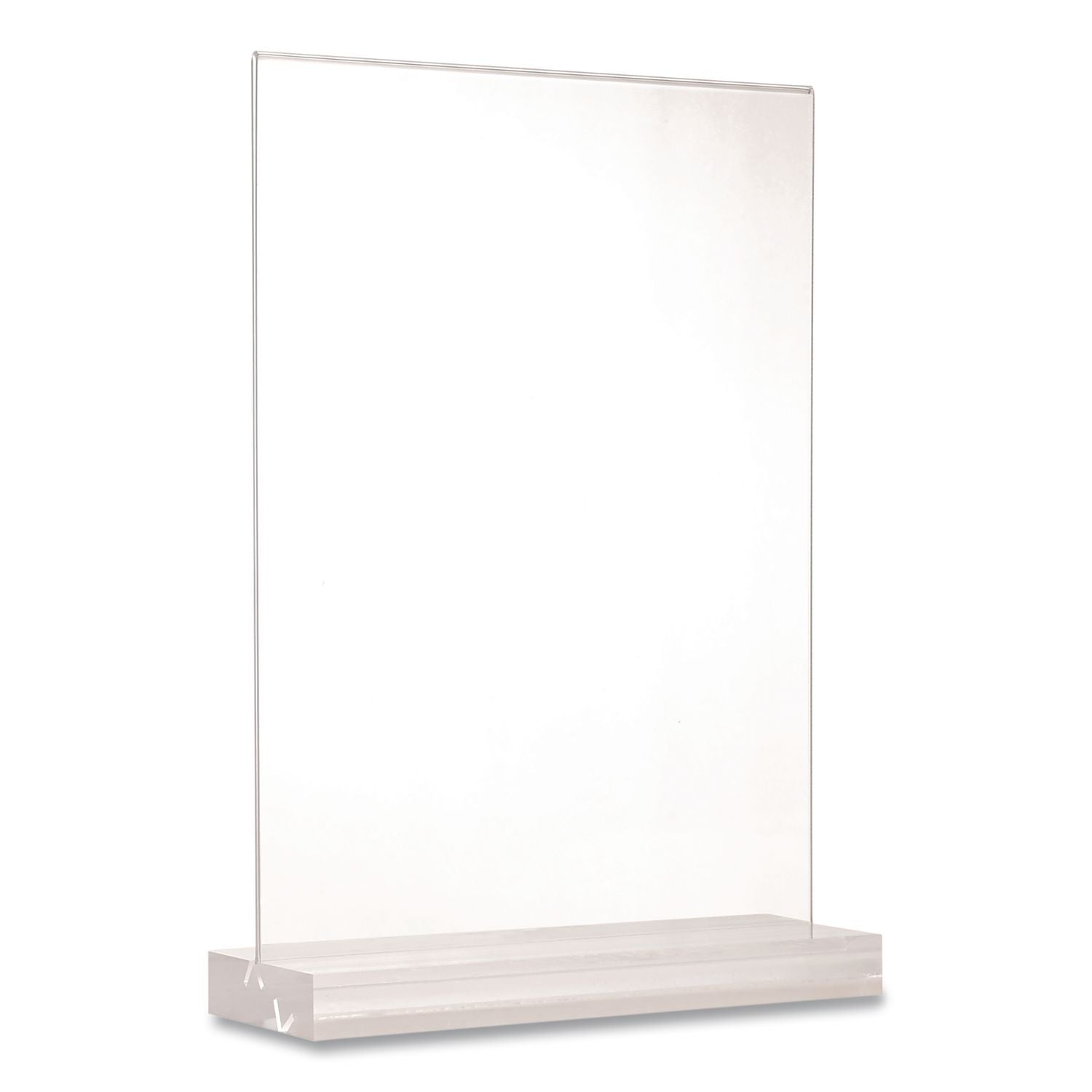 Acrylic Sign Holder With Dual Function Base, 5 X 7 Insert